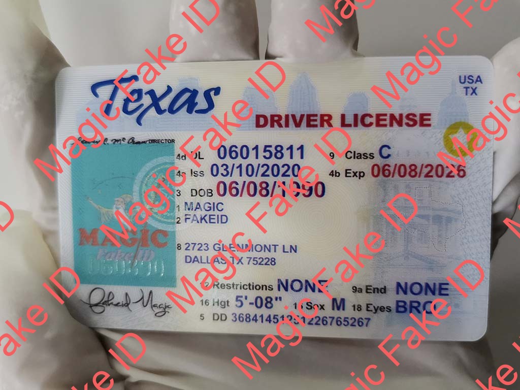 Texas Driver License - Texas Fake ID - Scannable Fake IDs